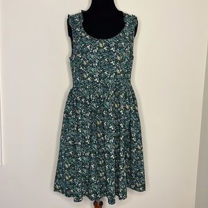 SUNDAY Green Floral Dress S